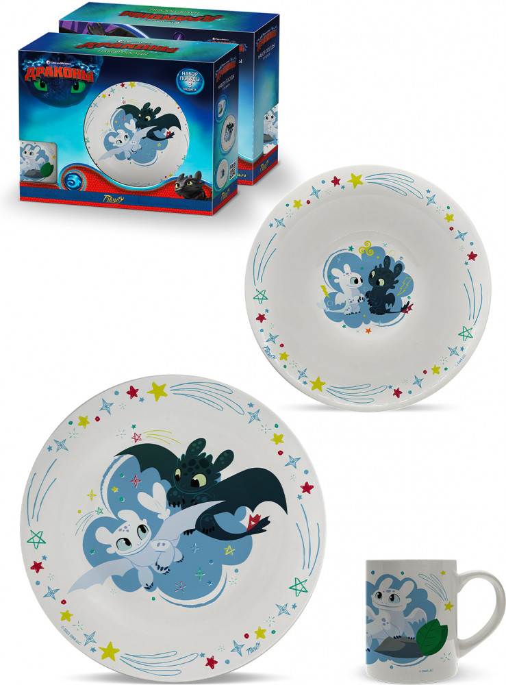 Набор детской посуды «Как приручить Дракона» | Как приручить дракона | PrioritY