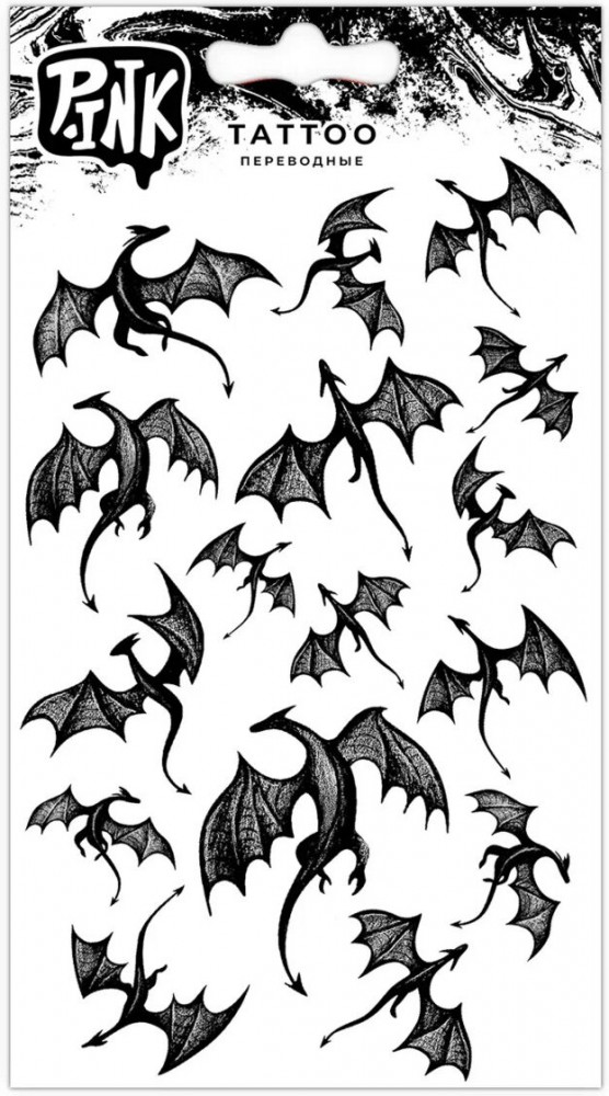 Наклейки-тату переводные «Драконы» | Pink