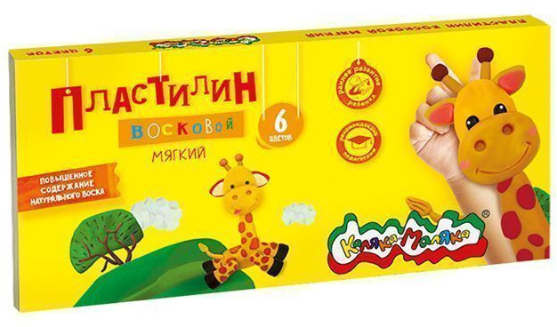 Пластилин восковой со стеком | Каляка-Маляка