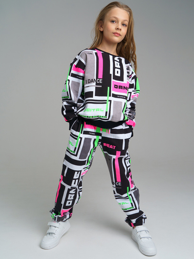 Свитшот для девочек | Digital Dance | PlayToday