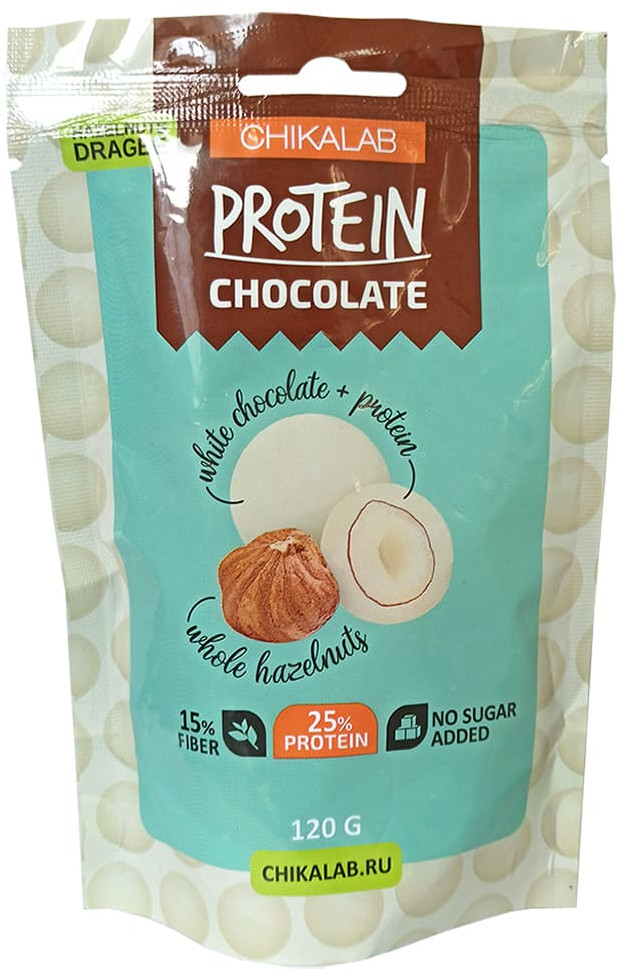 Драже в шоколаде «Фундук в белом шоколаде» | Bombbar