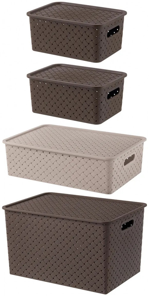 Набор корзинок с крышками «Береста» | Береста | El Casa