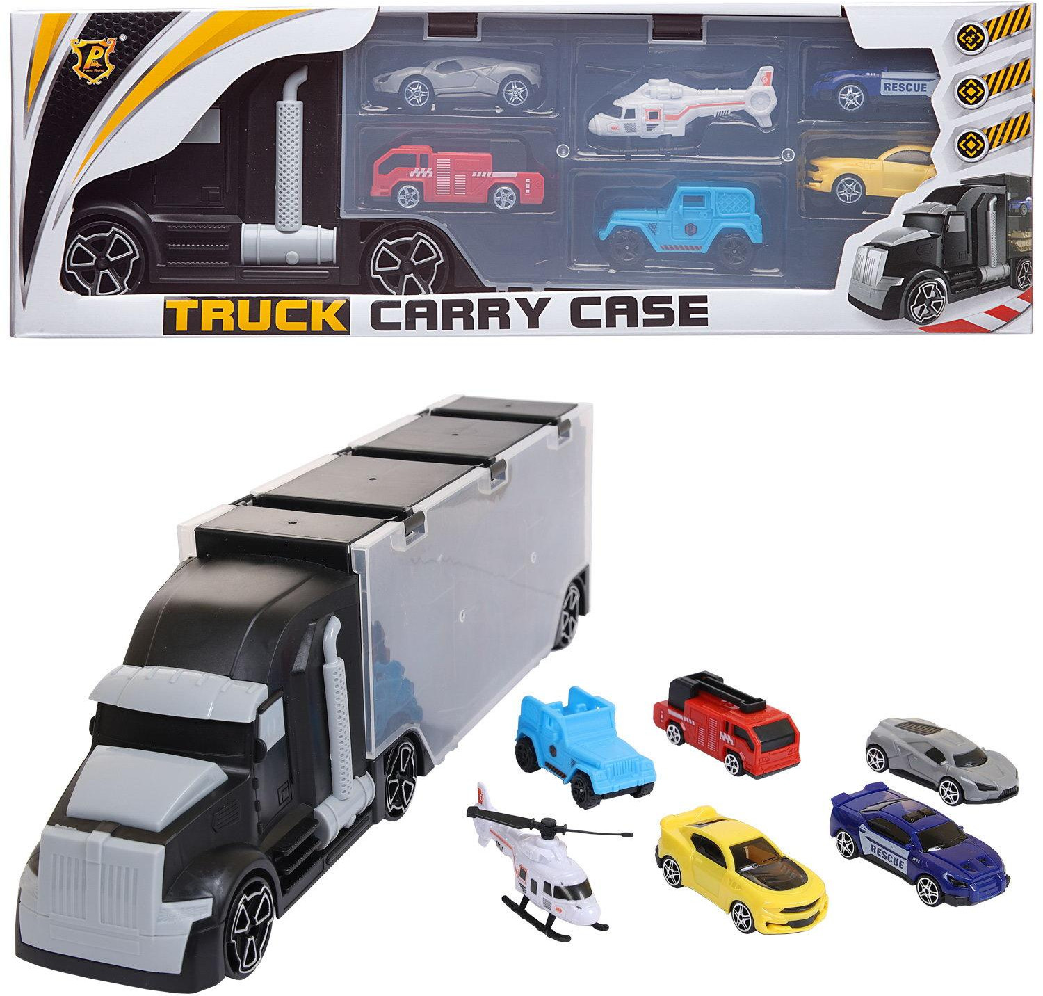 Набор игровой «Автовоз с машинками и вертолетом» | Junfa Toys