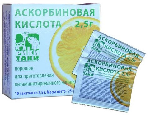 Порошок «Аскорбиновая кислота 2,5 г» | Glenmery Biotechnologies – FEZ