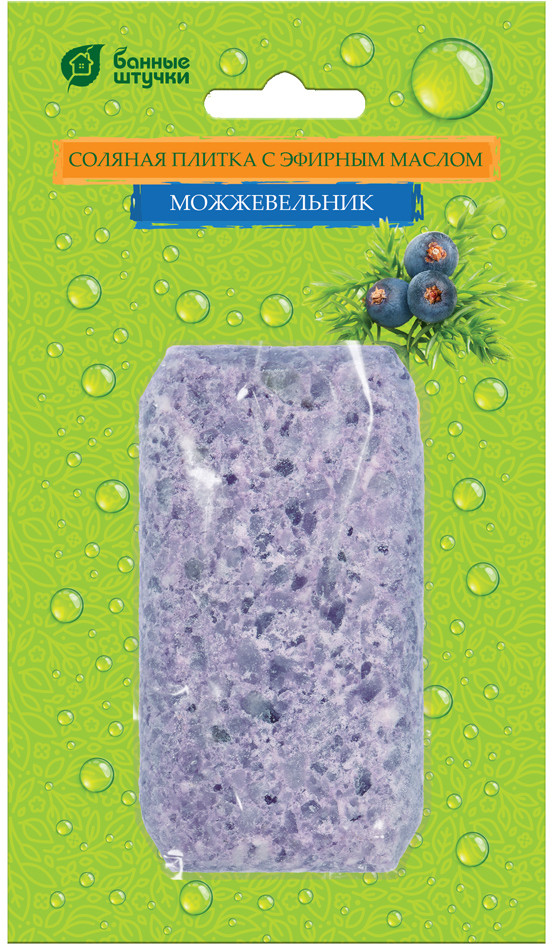 Соляная плитка с эфирным маслом «Можжевельник» | Банные штучки