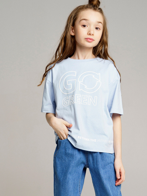Футболка для девочек | Eco Not Ego | PlayToday