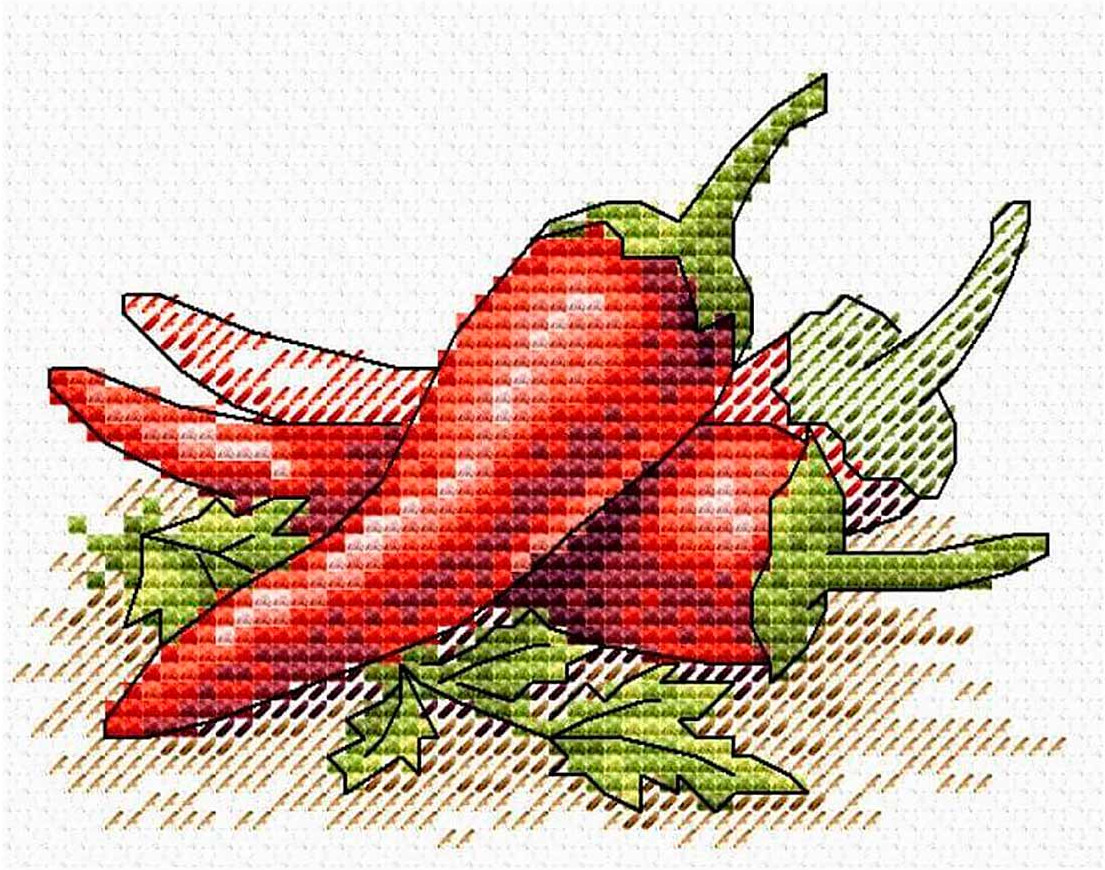 Набор для вышивания «Алый перец» | М.П. Студия