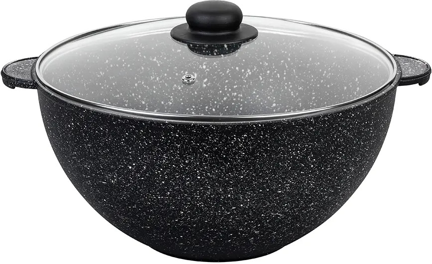 Казан с крышкой «Черный мрамор» | Гармония вкуса | Elan Gallery