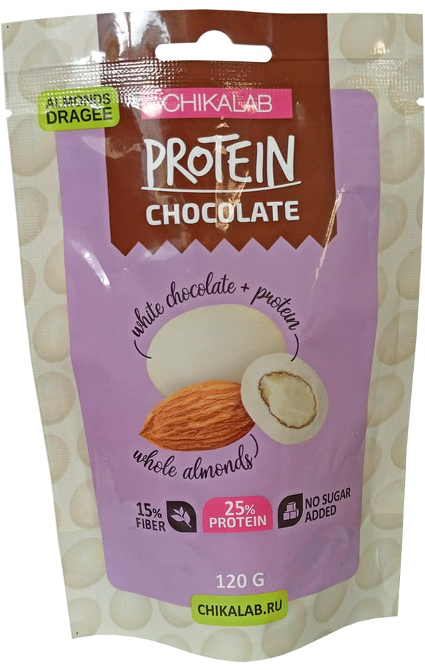 Драже в шоколаде «Миндаль в белом шоколаде» | Bombbar