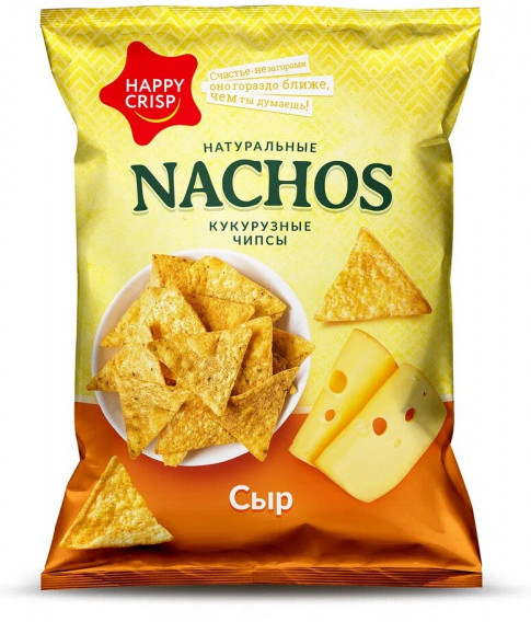 Чипсы кукурузные со вкусом сыра «Happy Nachos» | Euro Foods