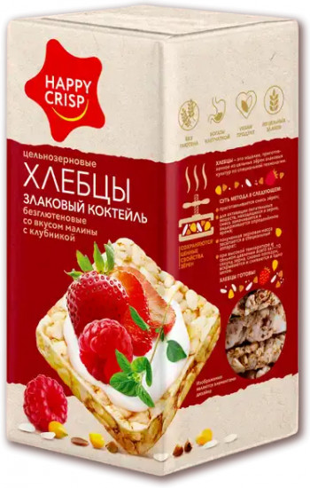 Хлебцы безглютеновые со вкусом малины и клубники