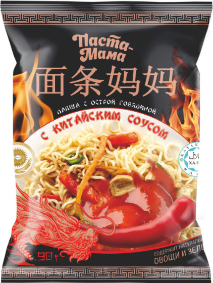 Лапша быстрого приготовления «Острая говядина» | Паста-Мама