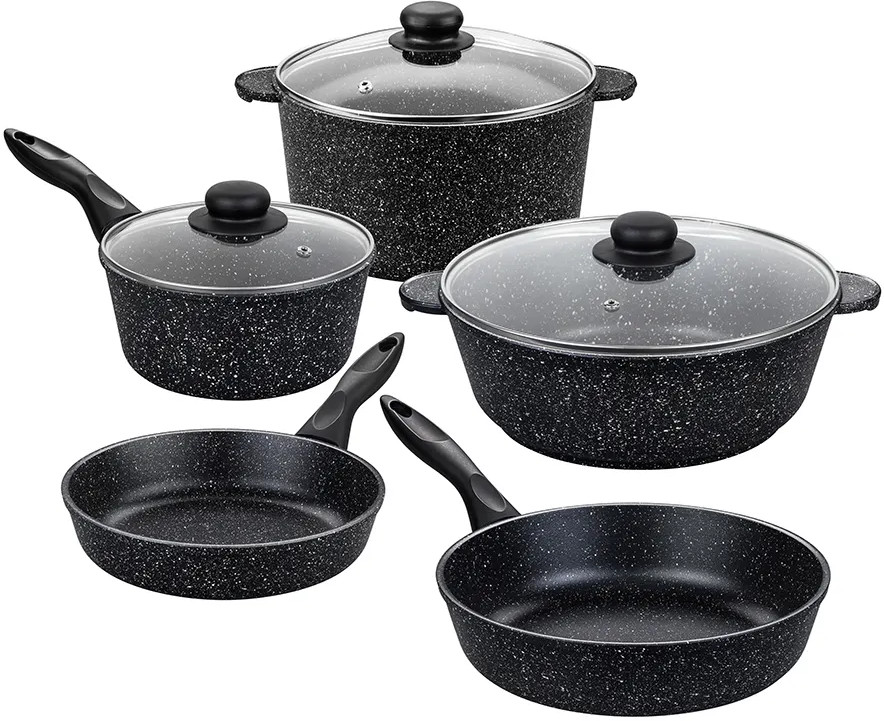 Набор посуды «Чёрный мрамор» | Гармония вкуса | Elan Gallery