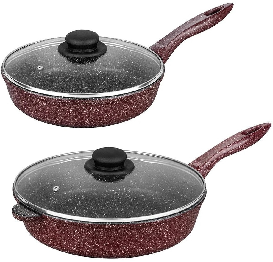 Набор сковород с крышками «Рубиновый дуэт» | Гармония вкуса | Elan Gallery