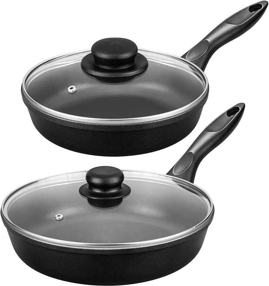 Набор сковород с крышками «Чёрный оникс» | Гармония вкуса | Elan Gallery