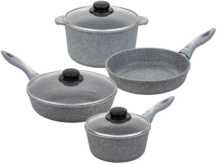 Набор посуды «Серый мрамор» | Гармония вкуса | Elan Gallery