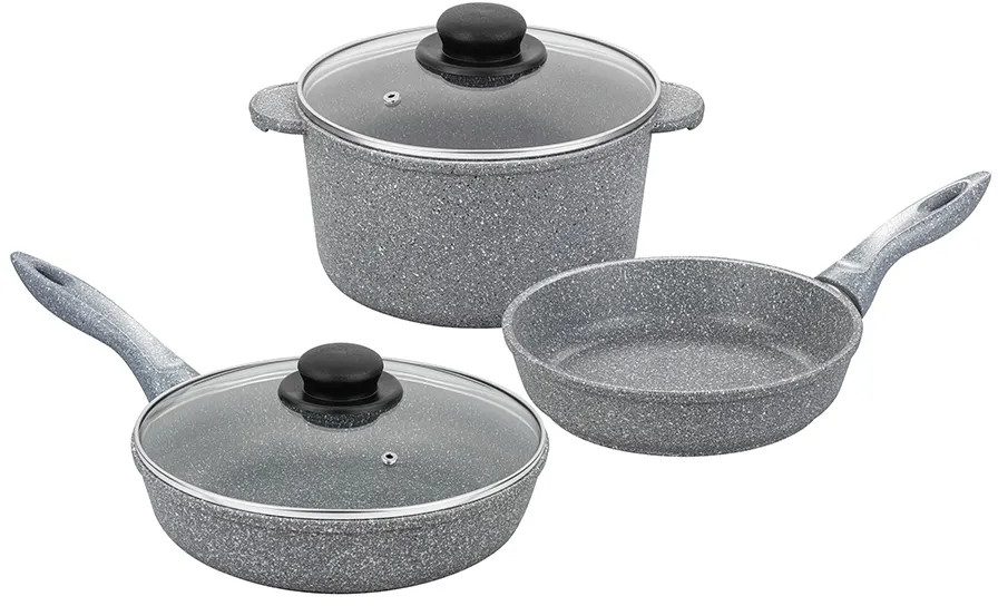 Набор посуды «Серый мрамор» | Гармония вкуса | Elan Gallery