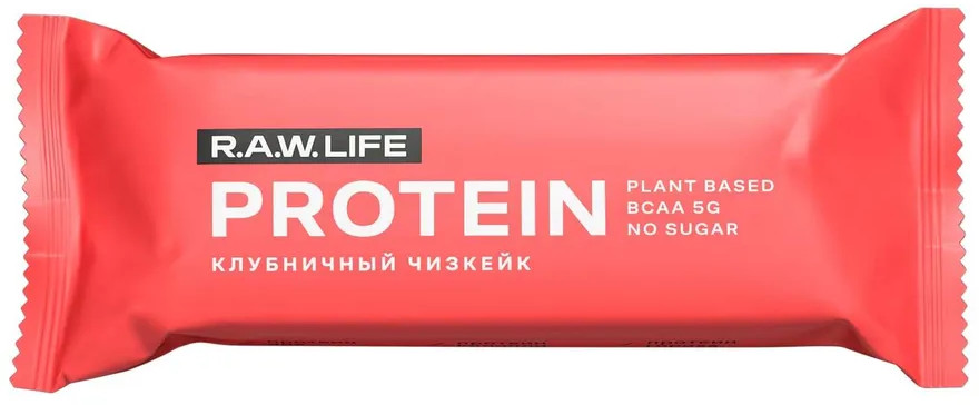 Батончик протеиновый «Клубничный чизкейк» | R.A.W. Life