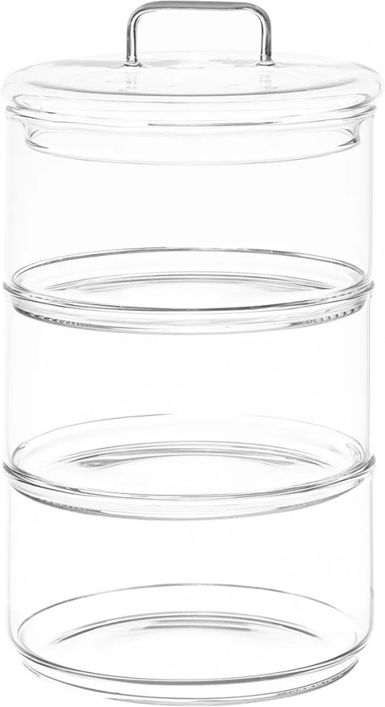 Банка для хранения трехсекционная «Crystal glass» | Crystal glass | Elan Gallery