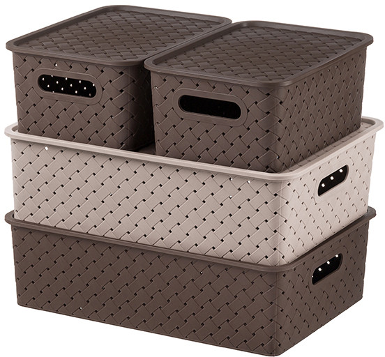 Набор корзинок с крышками «Береста» | Береста | El Casa