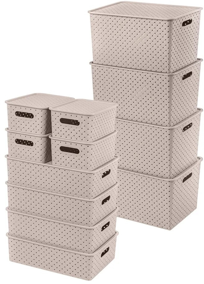 Набор корзинок с крышками «Береста» | Береста | El Casa