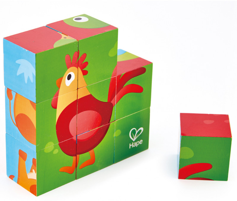 Кубики головоломка «Ферма» | Hape