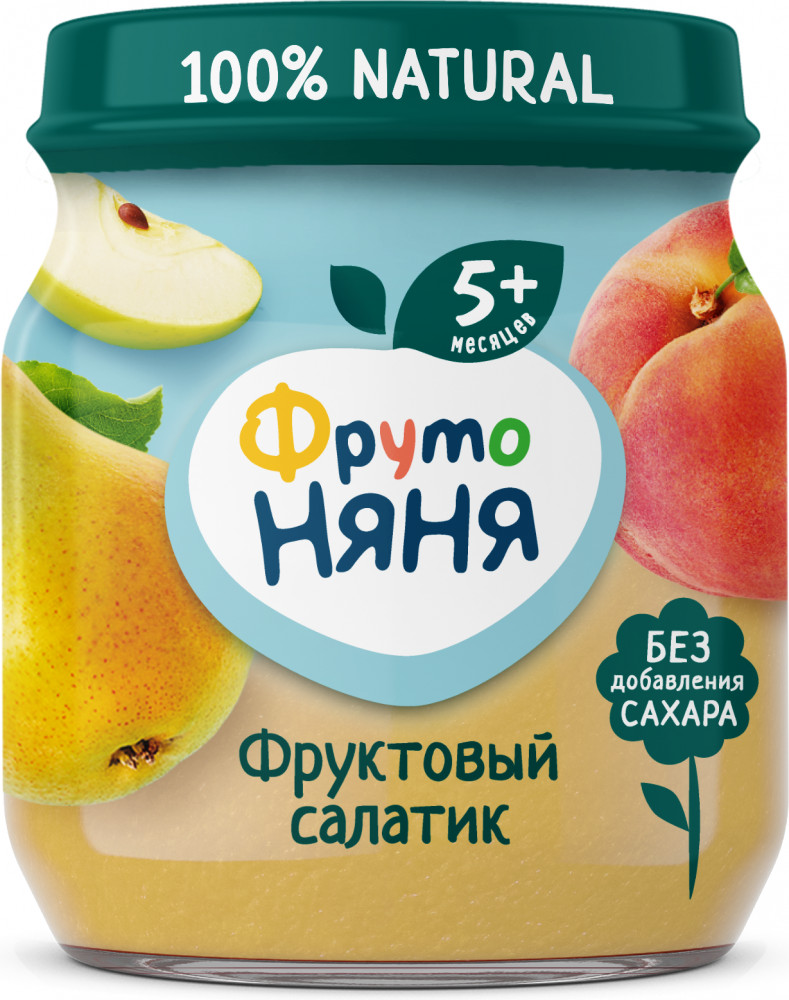 Пюре фруктовое «Фруктовый салатик» | ФрутоНяня