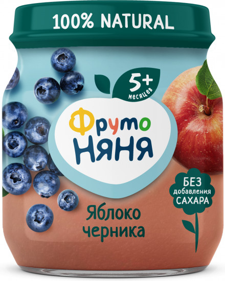 Пюре фруктовое «Яблоко и черника»