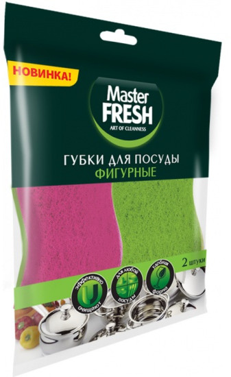Губки для мытья посуды «Волна» | Master Fresh