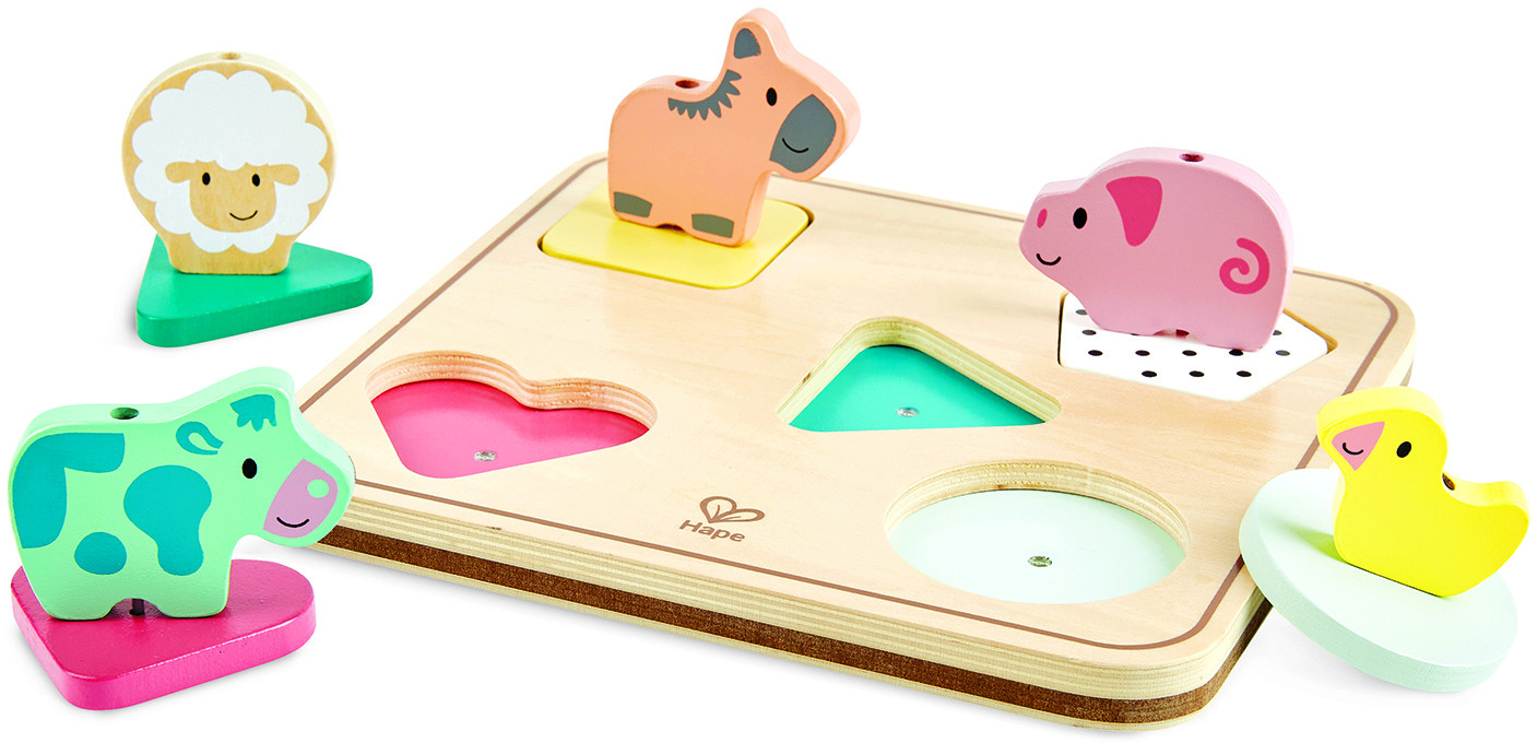 Сортер «Учим цвета и домашних животных» | Пастель | Hape