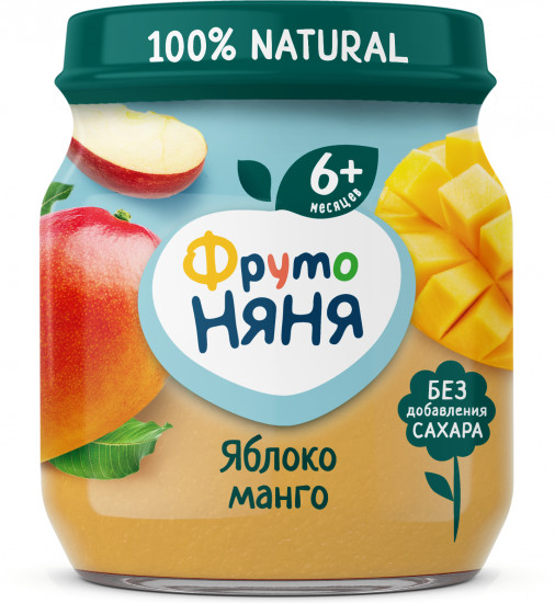 Пюре фруктовое «Яблоко и манго»