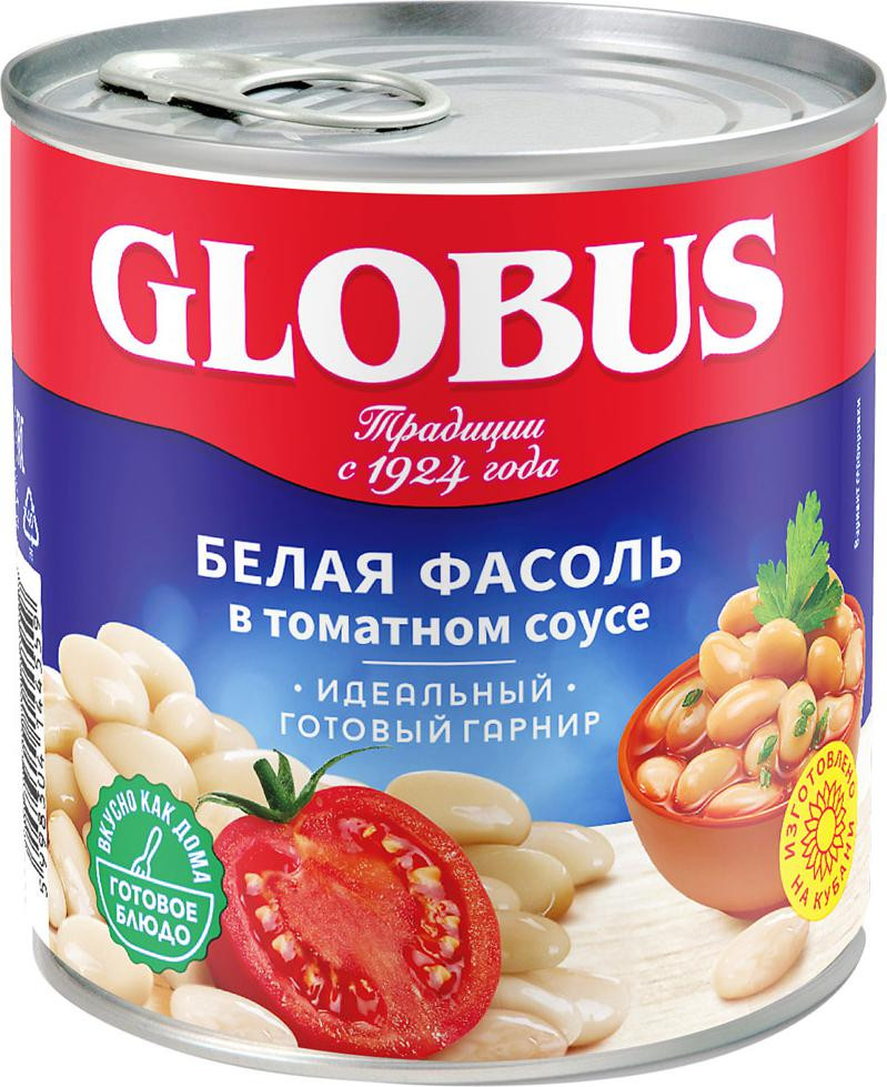 Фасоль белая в томатном соусе | Globus