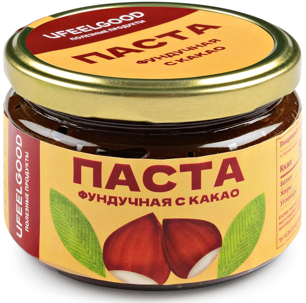 Паста фундучная с какао | Ufeelgood