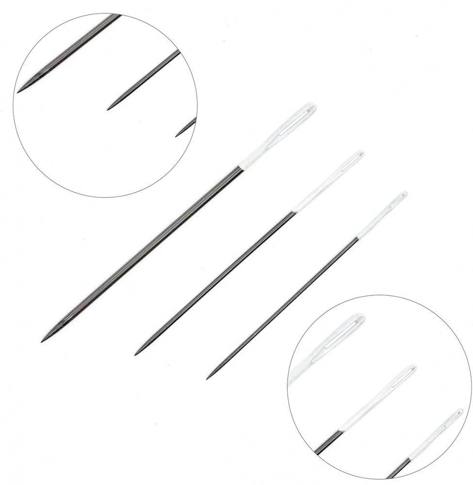 Иглы для вышивания бисером «Crewels» №3-9, белое ушко | Pony