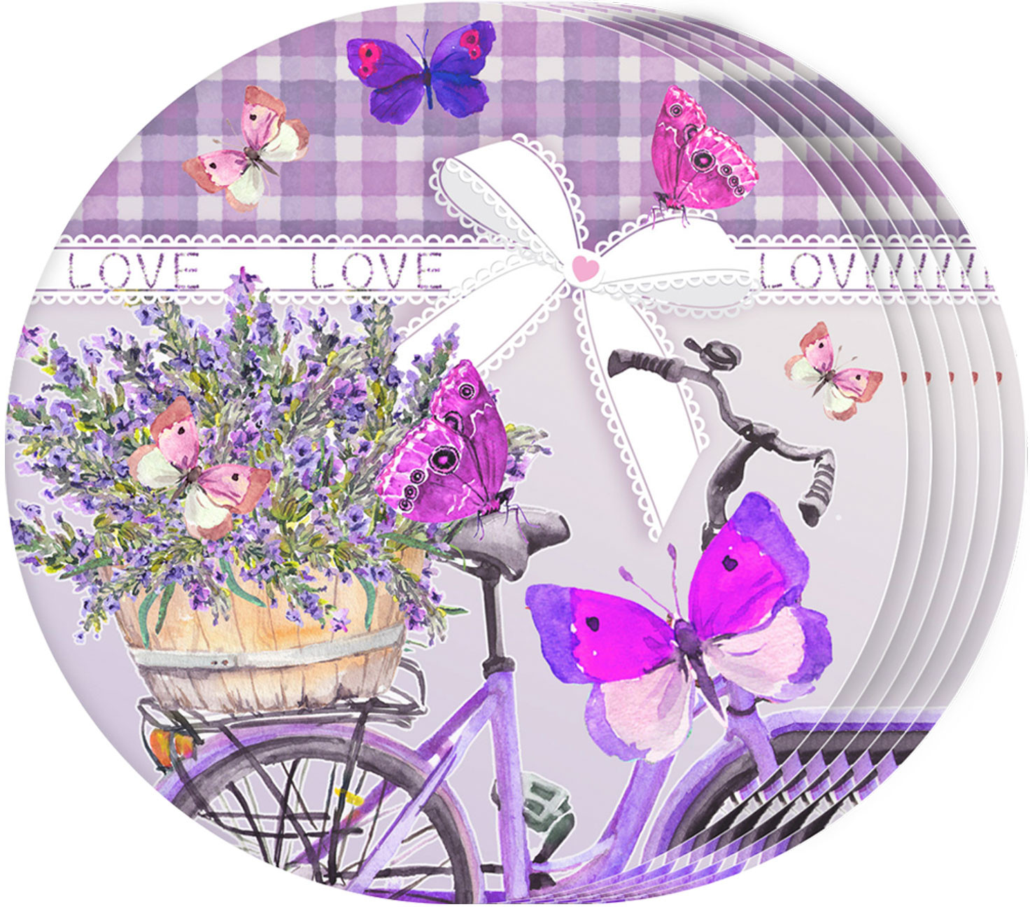 Набор бумажных тарелок | Лаванда | ND Play