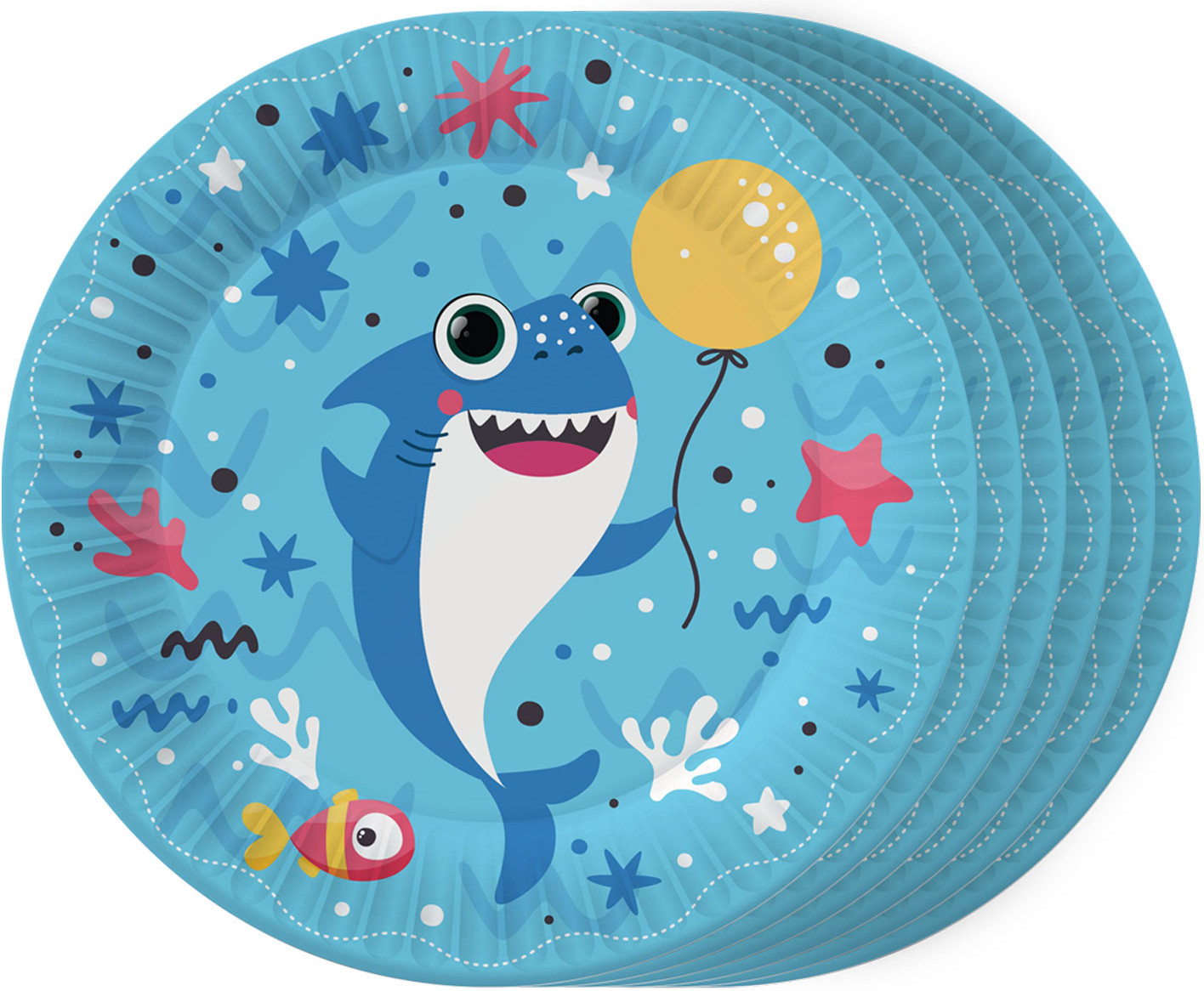 Набор бумажных тарелок | Акулята | ND Play