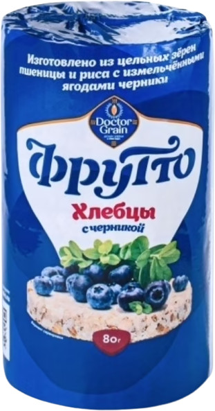Хлебцы с черникой «Фрутто» | Doctor Grain