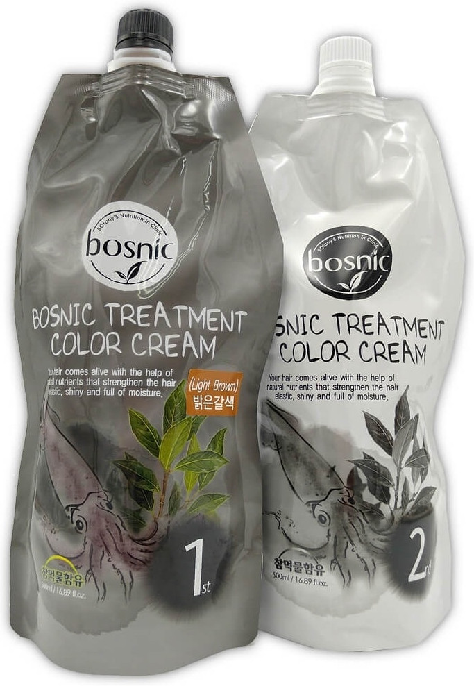 Краска для волос «Treatment Color Cream», оттенок Light Brown | Bosnic