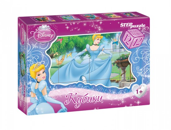 Кубики 12 штук Дисней "Золушка" | Disney | Step Puzzle