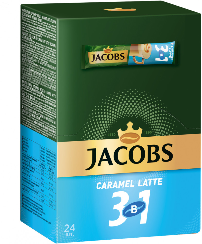 Напиток кофейный «Caramel» | Кофе 3 в 1 | Jacobs