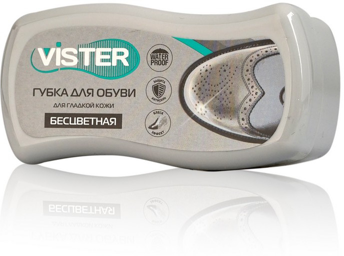 Губка для обуви из гладкой кожи, бесцветная | Vister