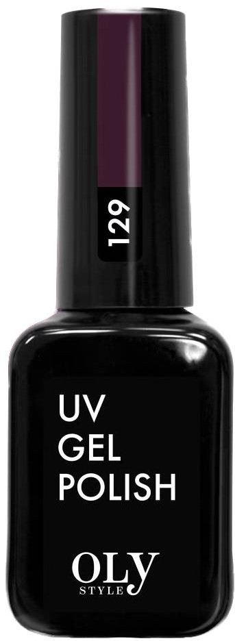 Гель-лак для ногтей, оттенок 129 Красная слива | UV gel polish | Oly Style