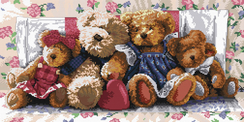 Набор для вышивания «Медвежья семейка» | Белоснежка