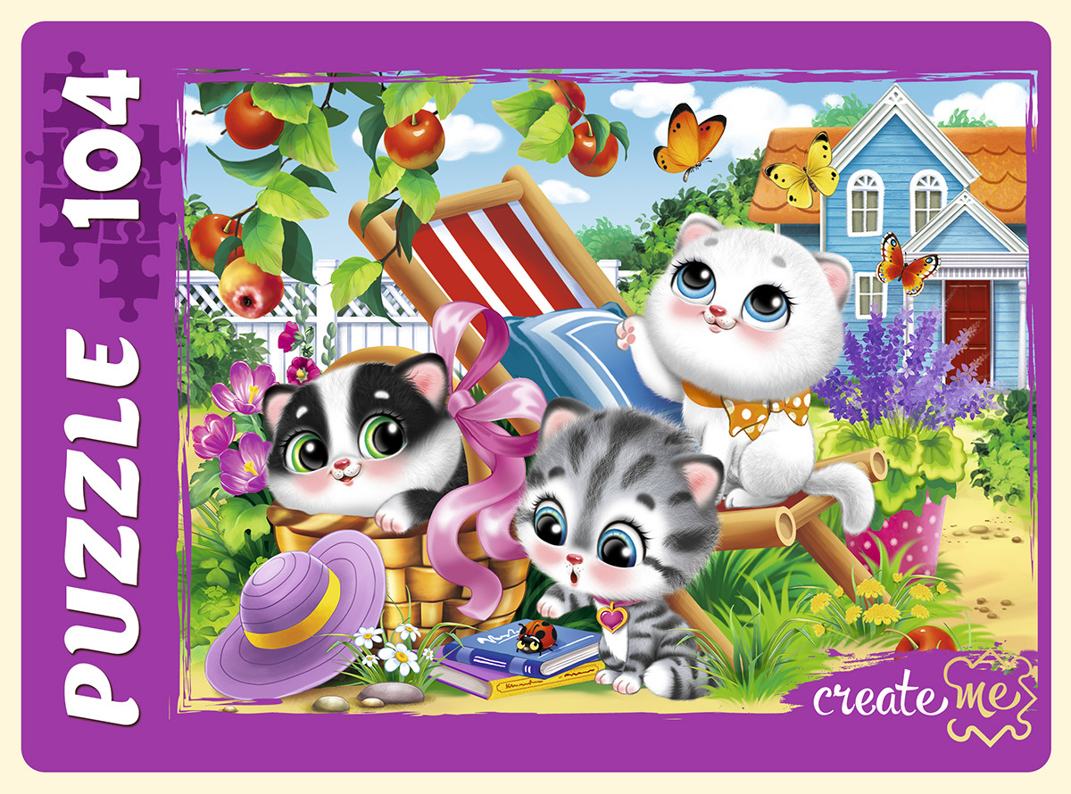 Пазл «Смешные котята» | Рыжий кот