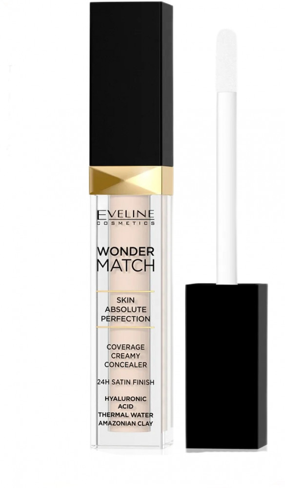 Консилер для лица, оттенок 005 Light Porcelain | Wonder match | Eveline Cosmetics