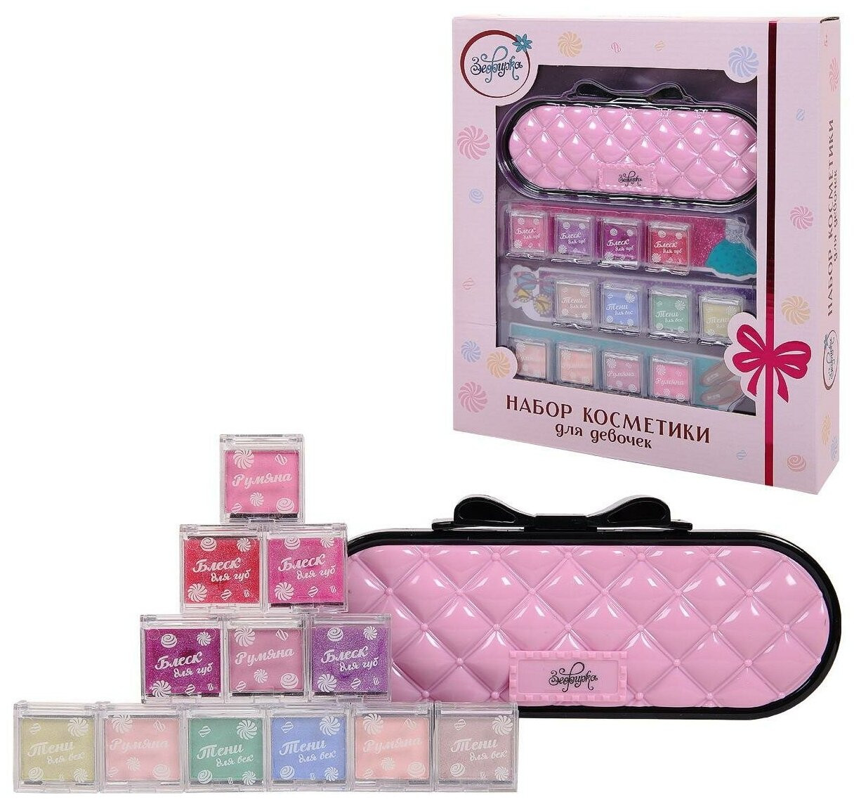 Набор косметики для девочек «Волшебная палетка» | Романтическая | Зефирка