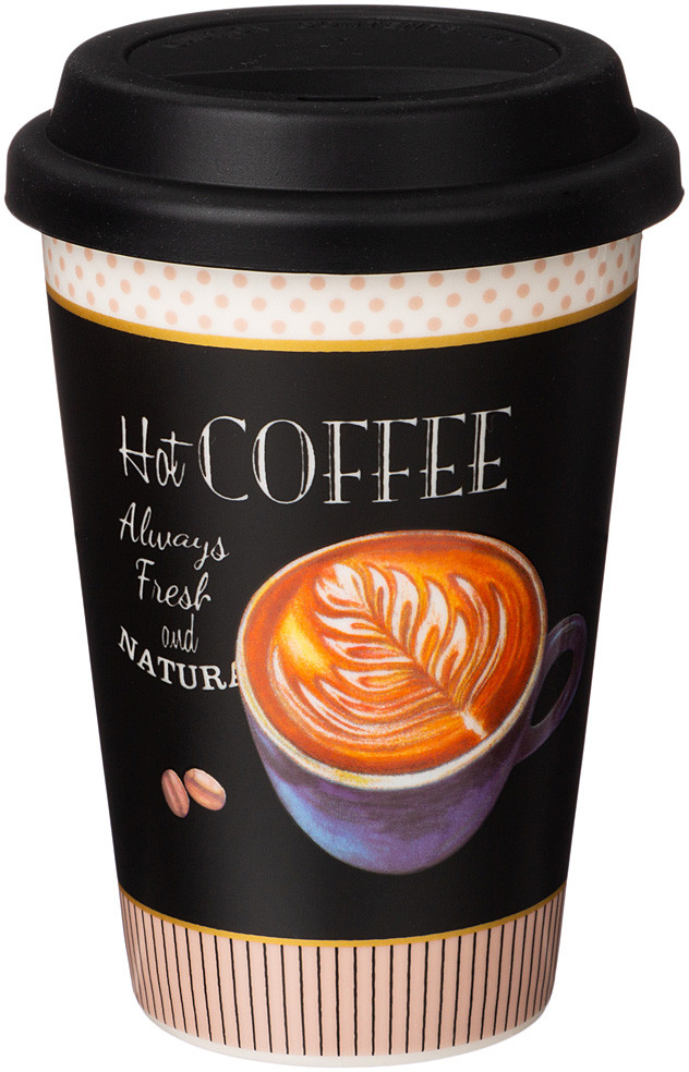 Кружка с крышкой «Coffemania» | Coffemania | Lefard