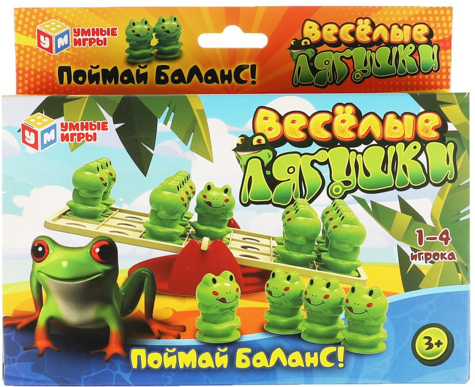Игра настольная «Весёлые лягушки. Поймай баланс» | Умные игры