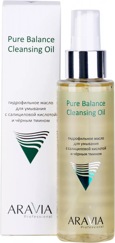 Масло гидрофильное для умывания c салициловой кислотой и черным тмином «Pure Balance Cleansing Oil» | Aravia