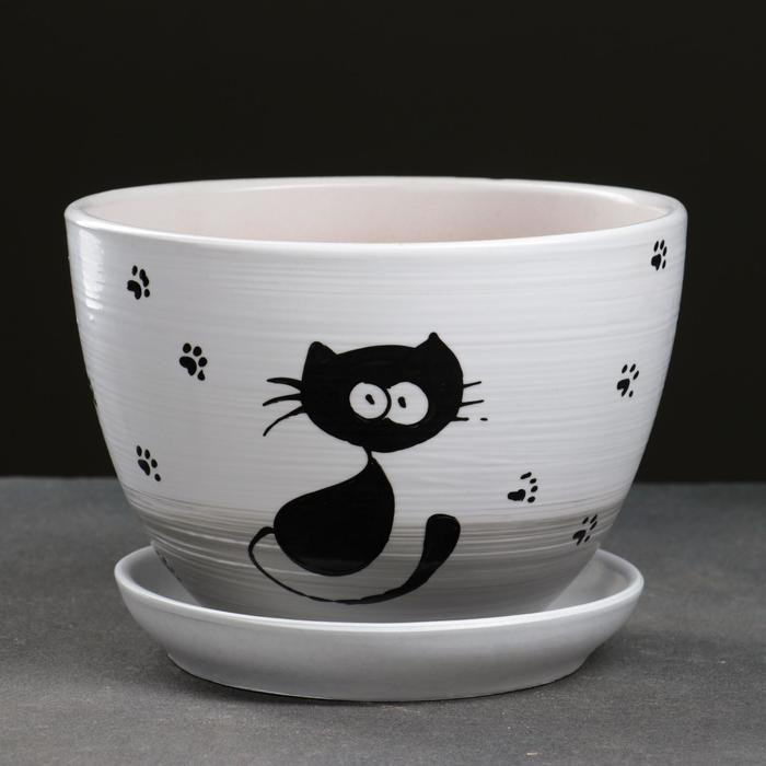 Горшок для цветов «Кот»